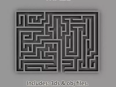 a maze Free low-poly 3D model