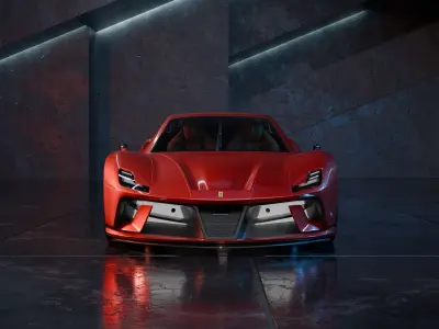 Ferrarri car 3d High Poly model   3D model