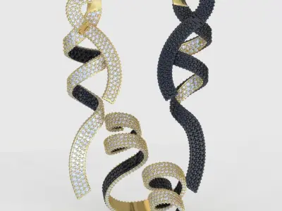 Ring and Earring Set 3D printable model 0094 3D Model Pack