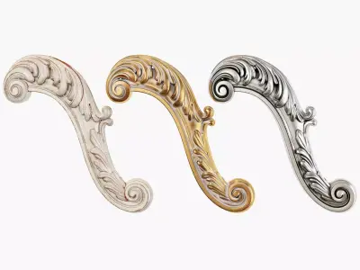 Classic carved 206 3D model