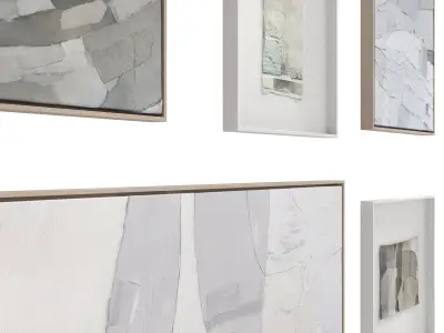 Abstract Painting Frame Set 06 3D model