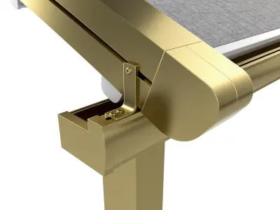 Motorized Pergola 2 brass satin polished 3D model