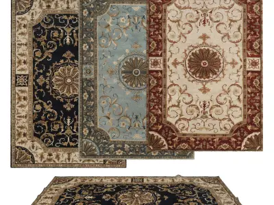 9 in 1 Rug Collection No 3 Low-poly 3D model