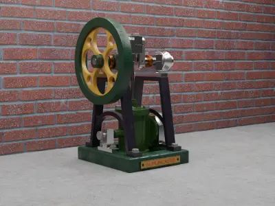 Double Acting Oscillating Steam Engine H Muncaster 3D model