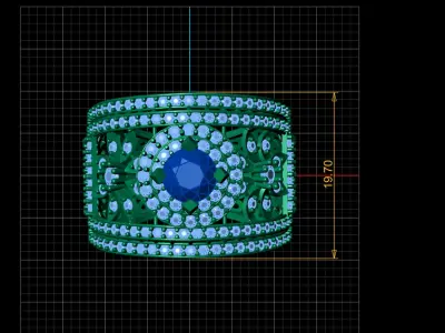 QUEEN ENGAGEMENT RUBY RING  3D PRINTBLE MODEL 3D print model