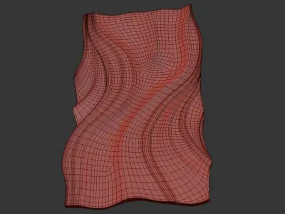 White Modern Wall Decor 3D model