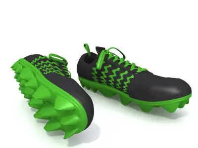 Football cartoon shoes  3D model