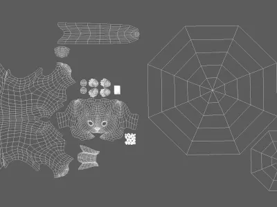 Cat Model Low-poly 3D model order