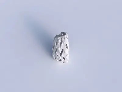 Vase tipped triangle with smooth cuts and bulges  3D print model