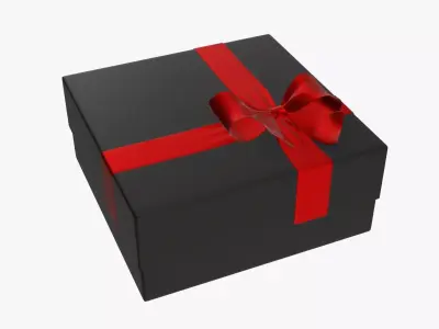 Wrapped Christmas gifts 02 3D model