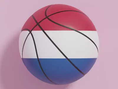 Flag Basketball Ball Collection 3D model