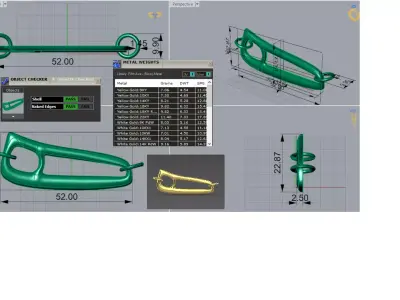 Stl 3dm gold Pendant Combining Innovation and Minimalism gp0332 3D print model