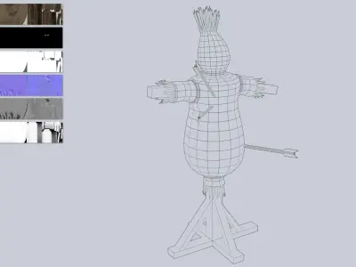 Training dummy Low-poly 3D model