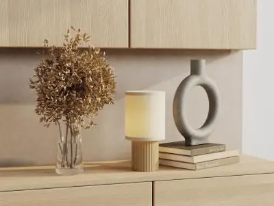 Tv Wall Set 06 Low-poly 3D model