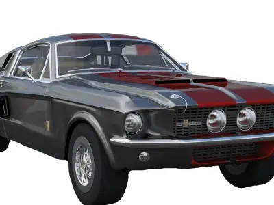 Shelby GT500 1967  Low-poly 3D model