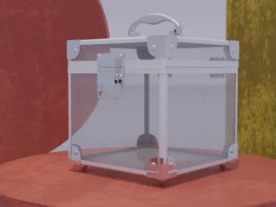 Cosmetic storage box Low-poly 3D model