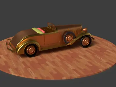 Chinese vintage car   Low-poly 3D model from CGTrader