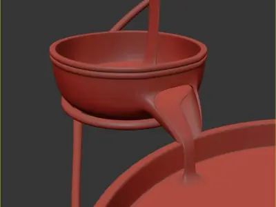 Model of decorative cascade waterfall 3D model