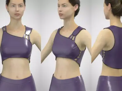 Sport Wear Bran Shorts Female 3D model