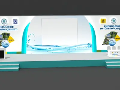 Launch Stage Decoration 094 3D model