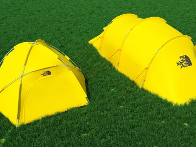 Mountain Tents 3D model