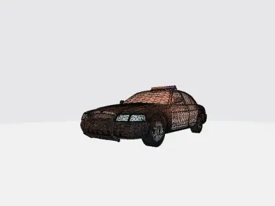 Old police car 1 3D model
