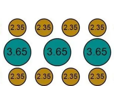 Mens triple Rail Diamonds Ring in 3 sizes 3D print model