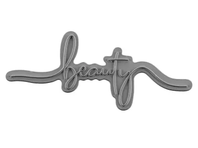Beauty Neon Sign 3D model
