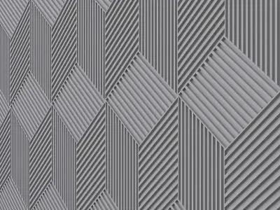 3d plaster wall panel Low-poly 3D model