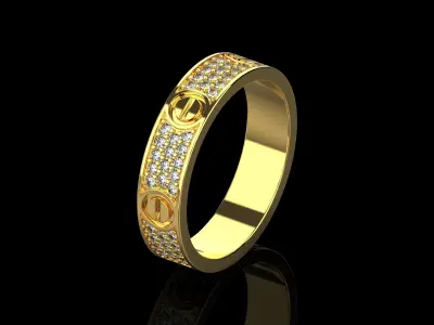 Love Diamonds Ring 20 Size N159 3D print model