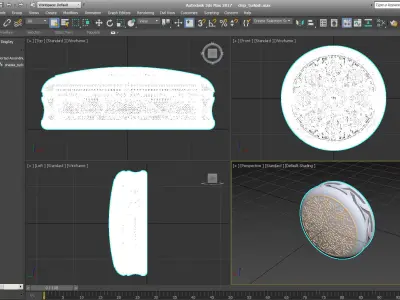 Chip Backgammon Checkers Turkish pattern style 3D printably 3D print model