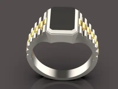 men ring  jewelry Gold  silver 3D print model