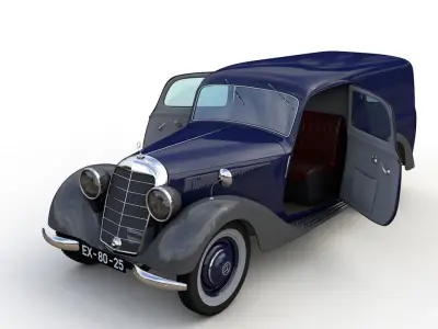 MERCEDES V170 PANEL VAN 1952 3D model