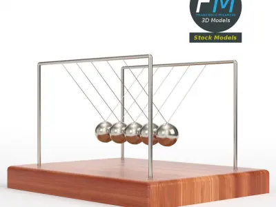 Newton cradle 2 3D model