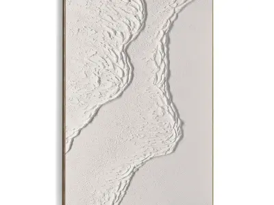 Plaster Two Photo Frame 455 Low-poly 3D model