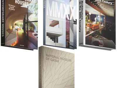 093 Decorative books set 15 Arch and Nature 01 3D model