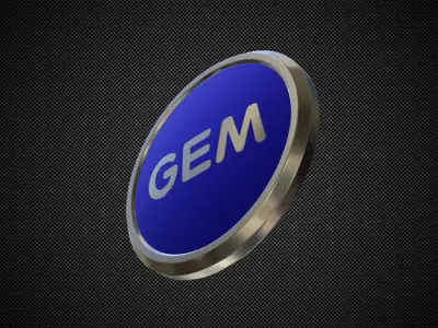 polaris gem logo 3D model