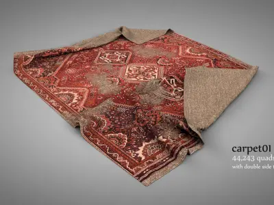 Old Rugs and Carpets 3D model