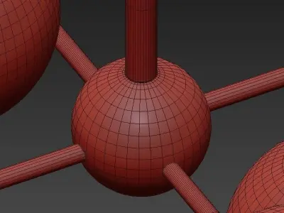 Chandelier with balls hanging from it 3D model purchase