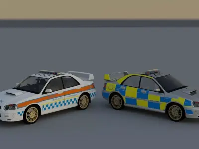Subaru Impreza UK police 3D model