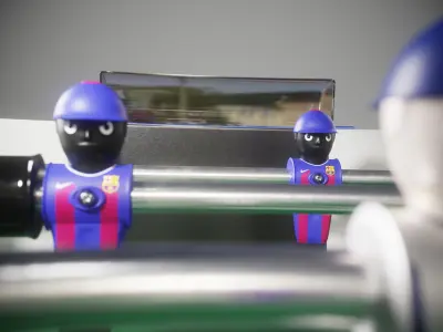 LEONHART soccer table Real Madrid vs FC barcelona Low-poly 3D model