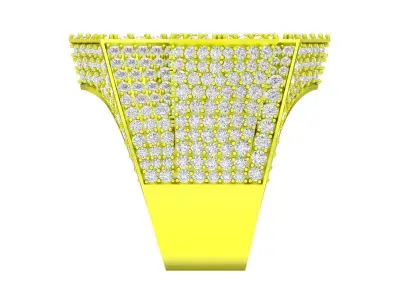 4851 New Ring Luxury Diamond Cross Men Ring 3D print model