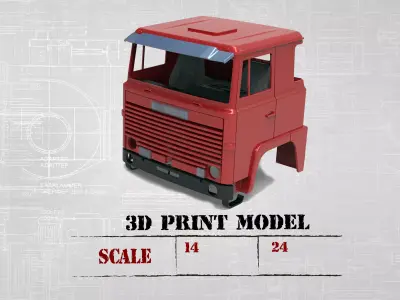 3D print Old Truck Cab Ready to be sliced and printed 3D print model