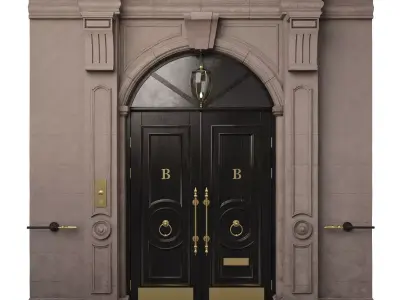  Entrance classic door 09  3D model