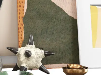 Decorative set by Miquel Alzueta  Low-poly 3D model