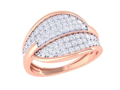 Ladies diamond ring 3D print model shop