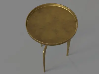 Kenna Accent Table Gold 3D model