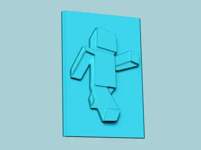 Stamp 91 - Minecraft Player - Fondant Decoration Maker Toy 3D print model