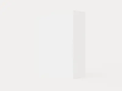 Anselm Wardrobe 180 Cm 2 Sliding Doors White Low-poly 3D model