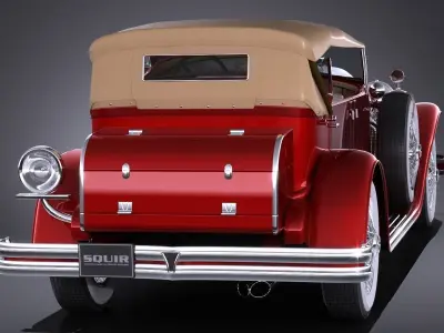 Duesenberg Convertible SJ LA Grand Dual-Cowl Phaeton 1935 3D model